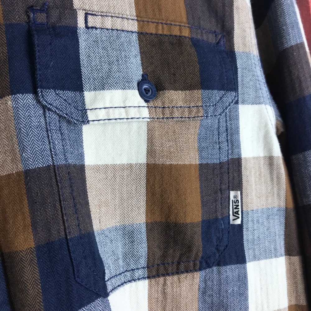 🛑 SOLD 🛑 VANS I Men’s Flannel Button Down Med - Picture 3 of 8